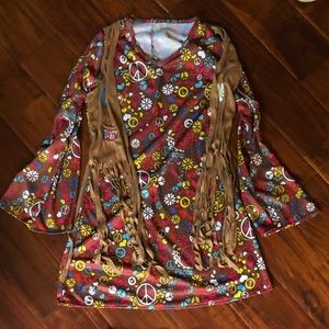 Peace Love and Hippies Girls Costume
